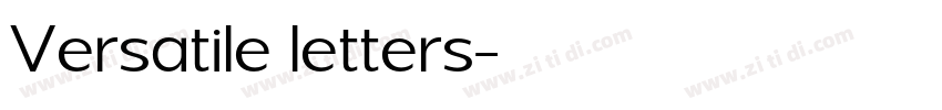 Versatile letters字体转换